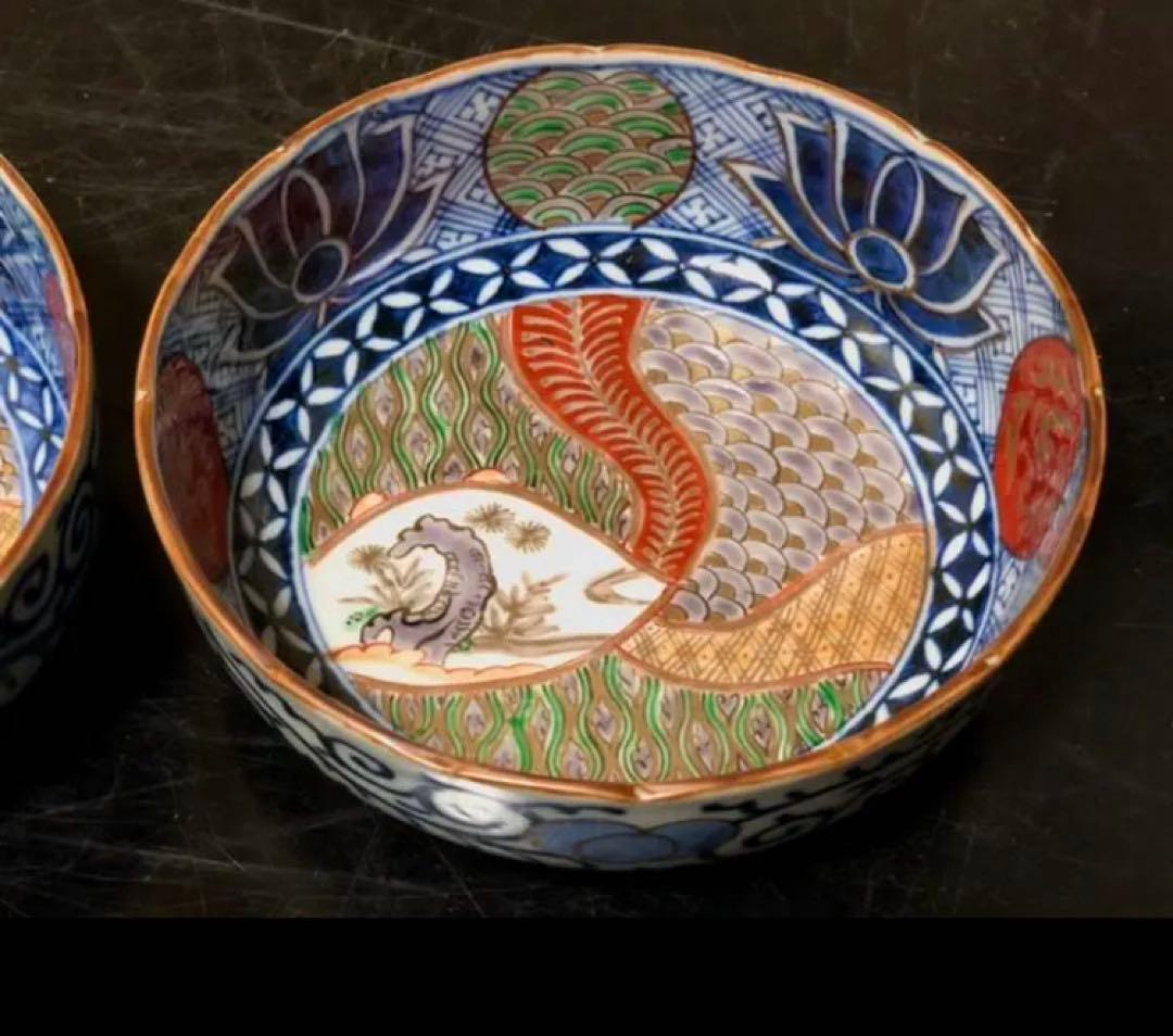 上手物 古伊万里 金彩錦 春寒鉢 膾皿 中鉢 2客 - メルカリ