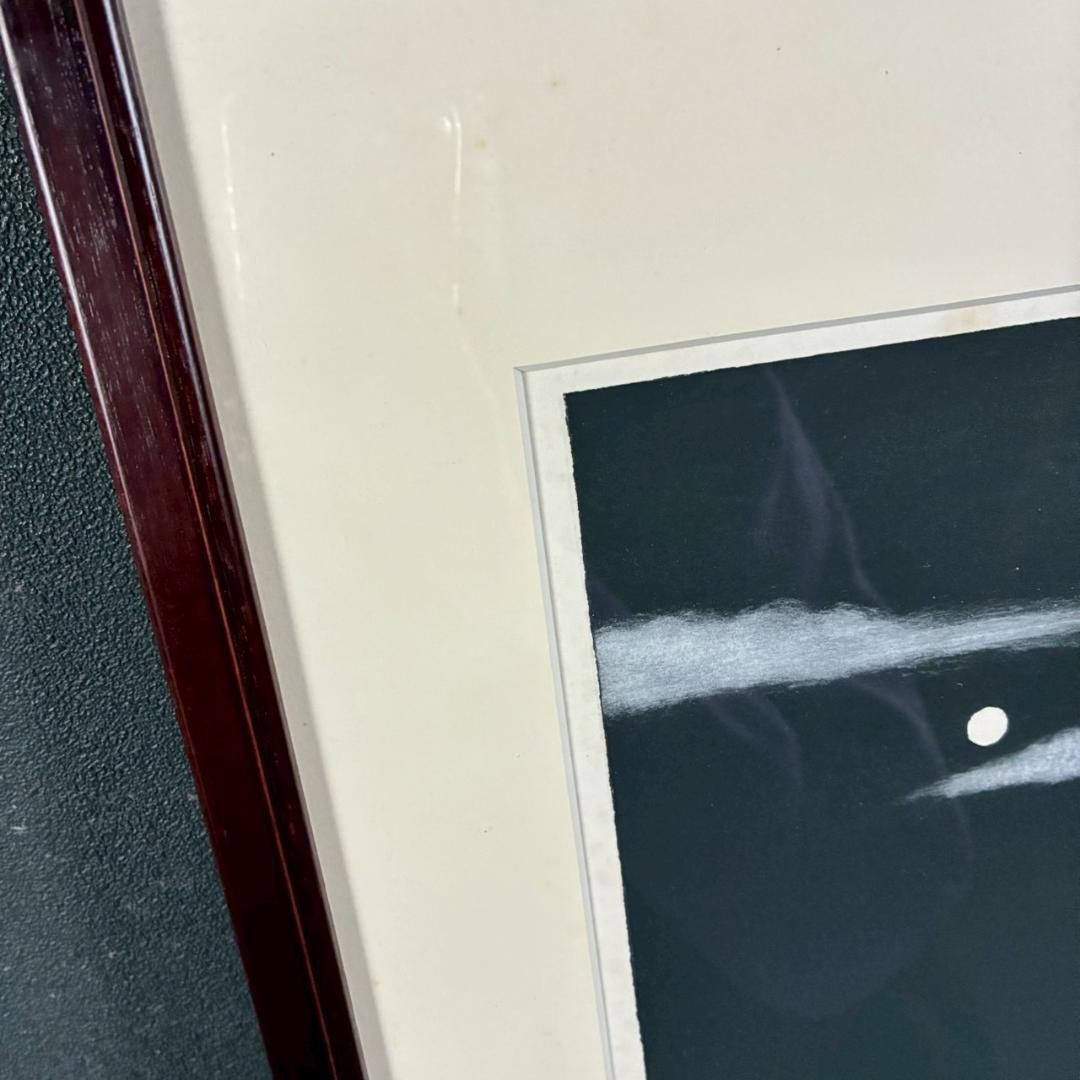 宮本秋風 白月 木版画 直筆サイン 印章 エンボス印有 人気木版画家 風景