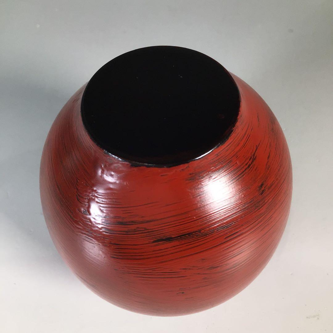 Ｎ８７６　薬壺　『夏目有彦作』『大徳寺　橘了庵書付』『根来手』　共箱　茶道具