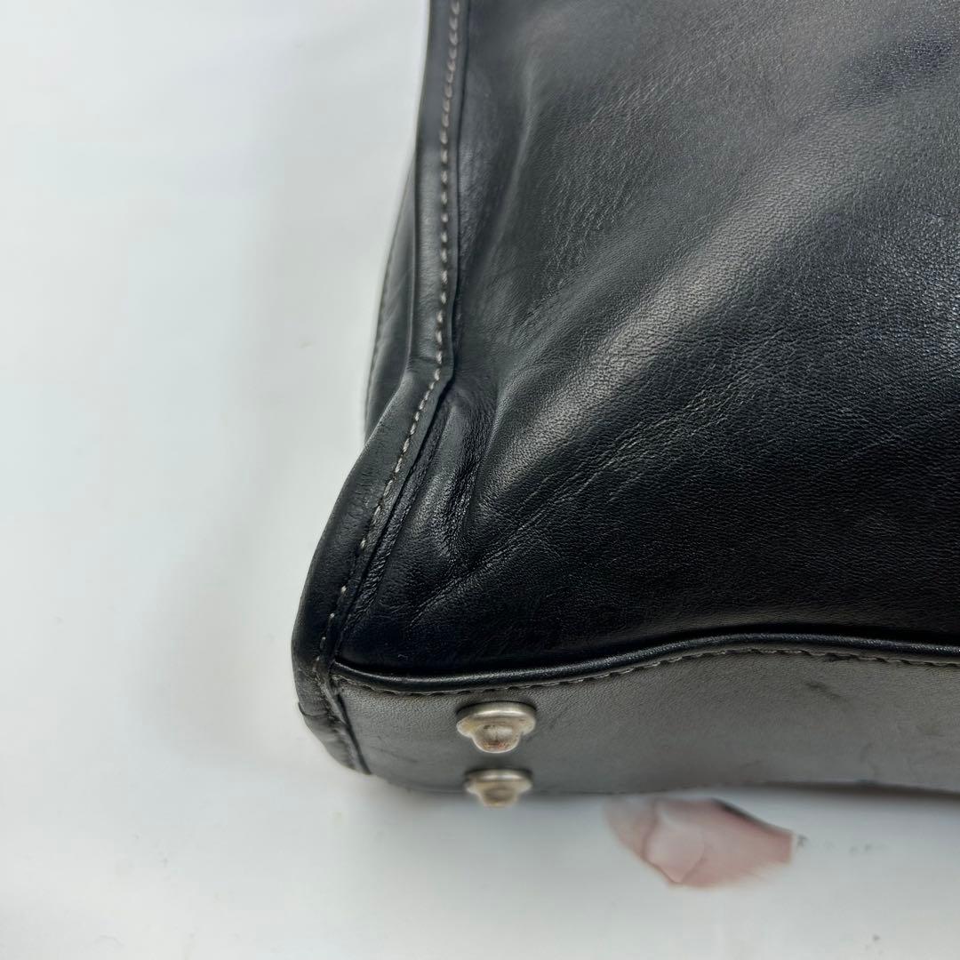 【美品】ポールスミス　ビジネスバッグ　オールレザー　2way 3層　ロゴ金具　黒