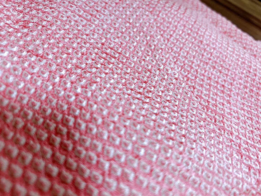 ピンク総絞り被布♡七五三　3歳　女の子　フルセット　一式　ピンク系　正絹