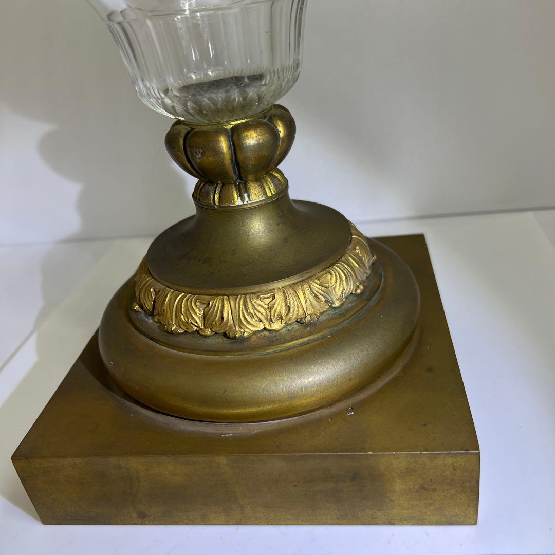 明治時代 ギヤマン切子 大花瓶 高さ48㎝ トヒチサ 東な8-0106④