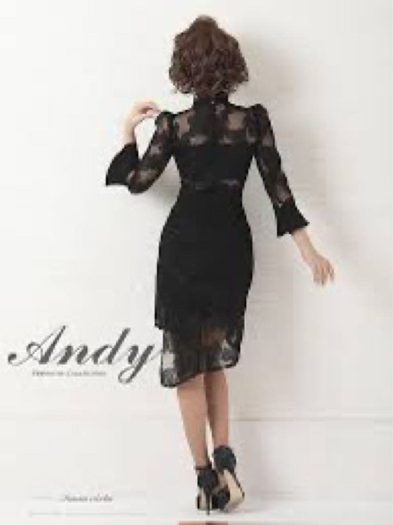 レースタイトドレス ブラック Andy