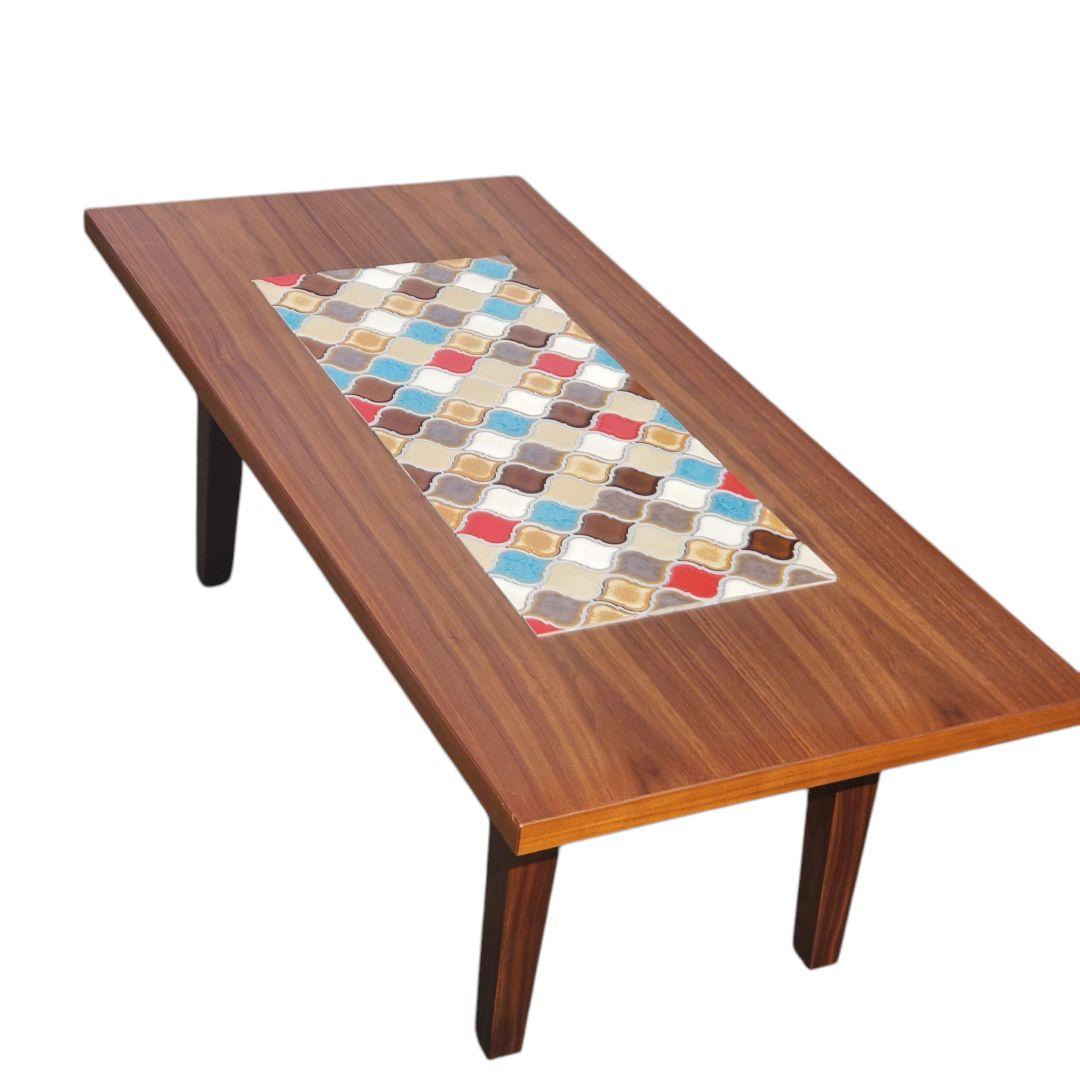 ヴィンテージ アンティーク タイルトップ コーヒーテーブル ロー