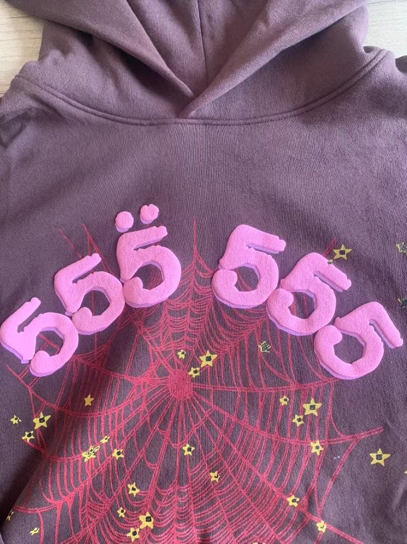 SP5DER フーディー パーカー ブラウン