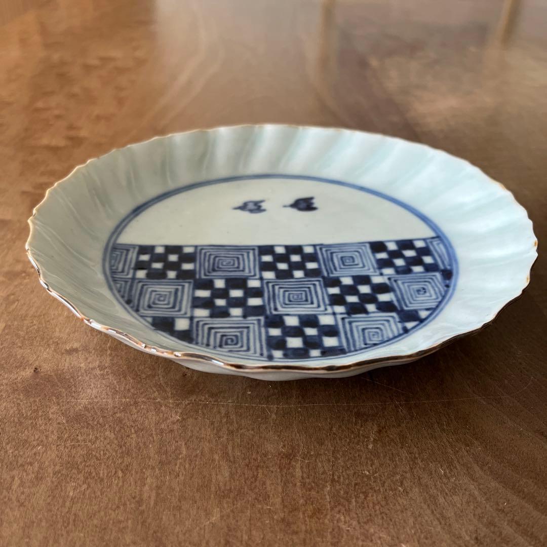 村田森 染付輪花皿 - メルカリ