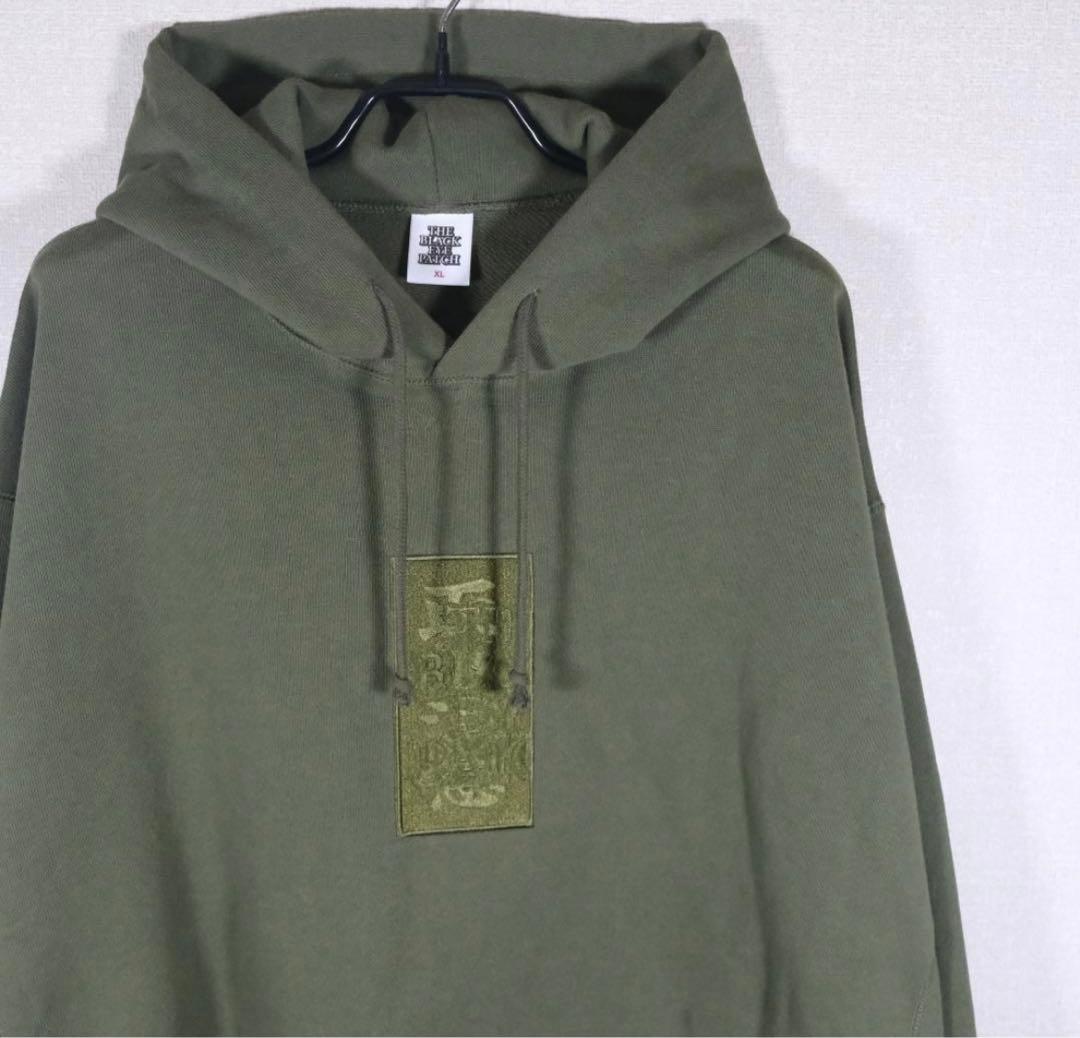 BLACK EYE PATCH 取扱注意 刺繍 パーカー  OLIVE XL