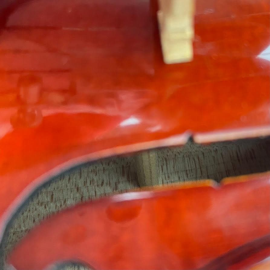 黄金期●鈴木バイオリン No.300● 1/8 1988年製 一枚板 極艶杢