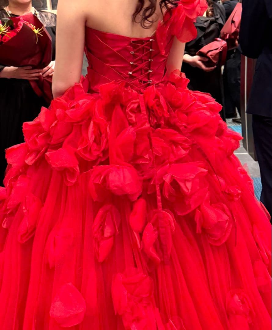 キヨコハタ　ウエディングカラードレス赤