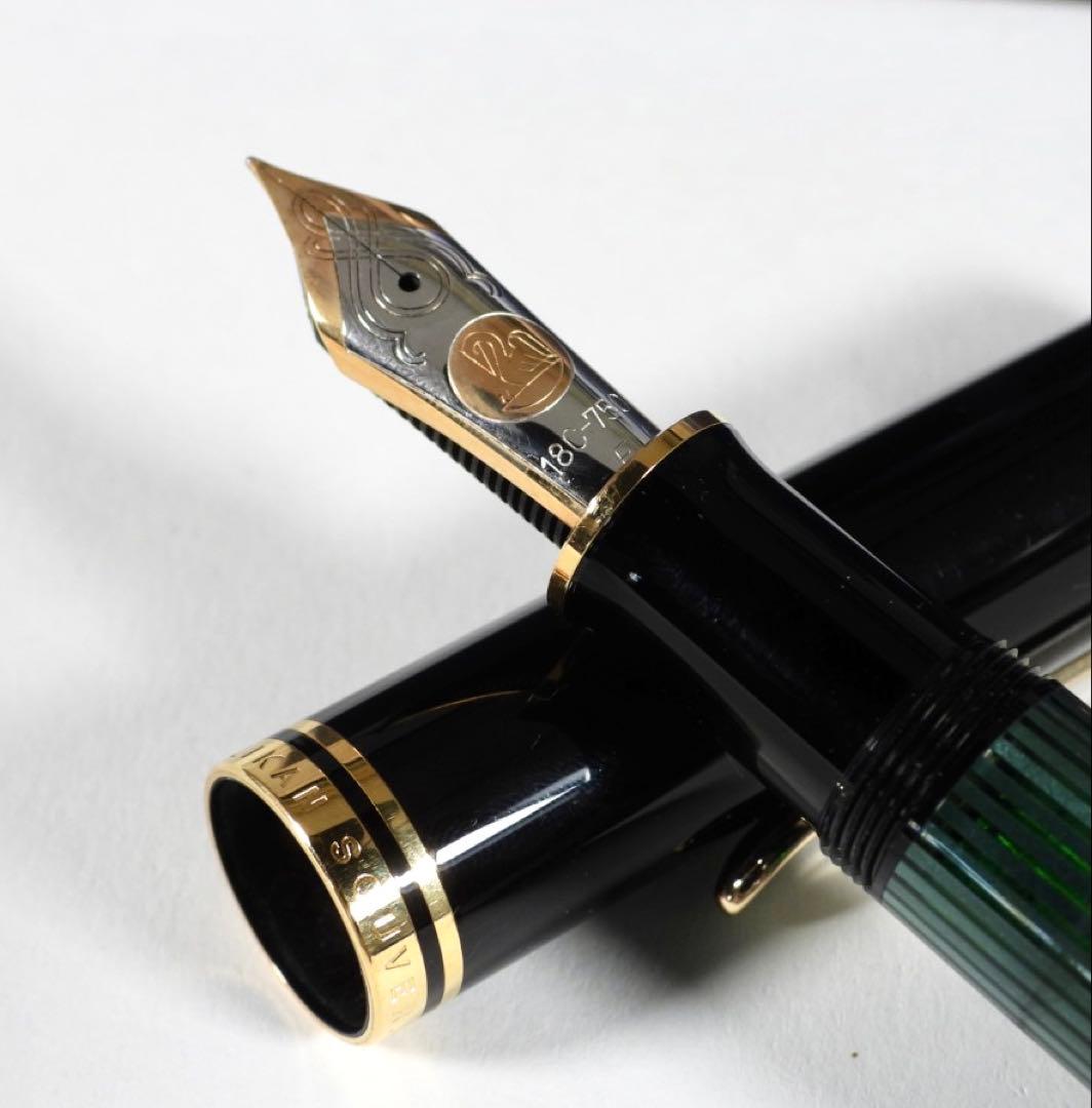 Pelikan 万年筆 スーべレーン 緑縞 F 18C-750