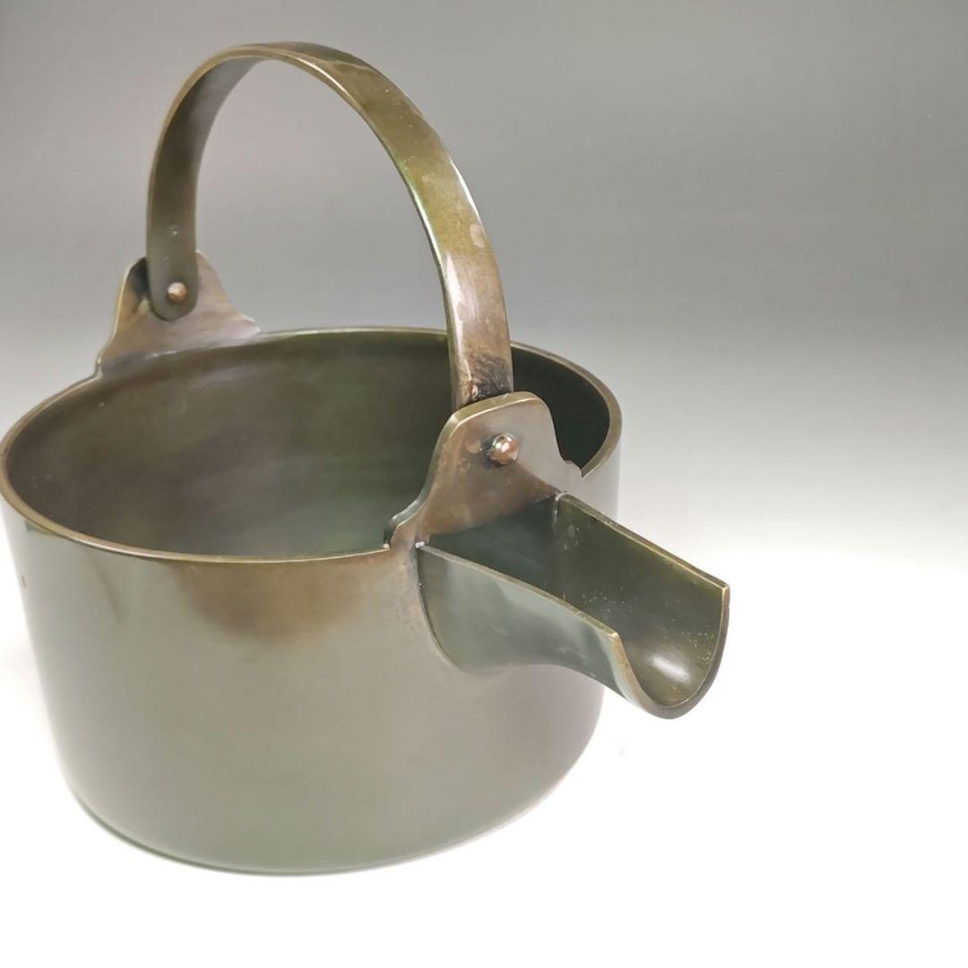 イ988 汁次『唐銅　汁次　木箱』茶道具