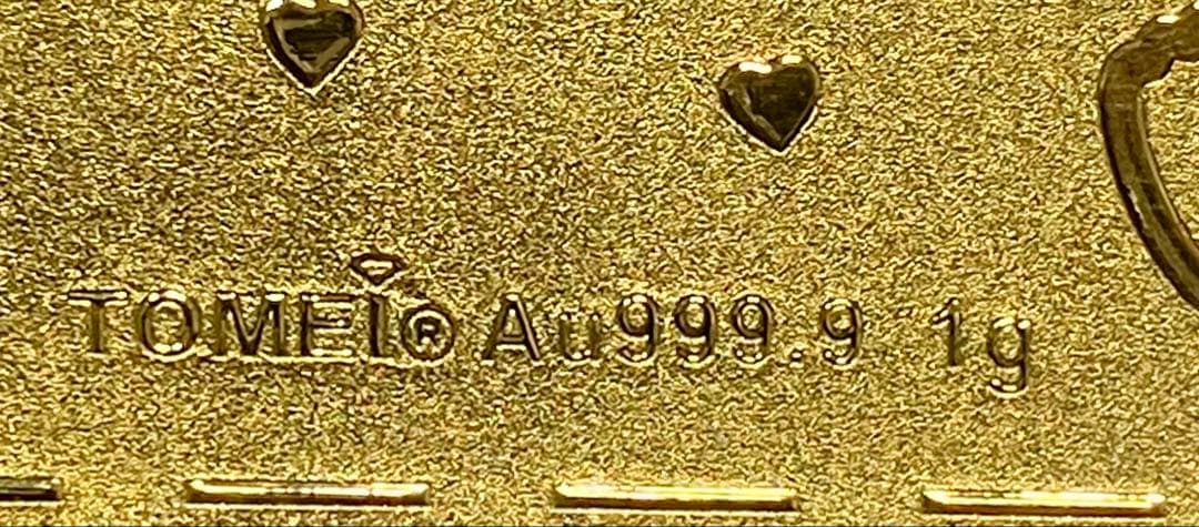 Happy Full Moon Baby 純金 カード TOMEI製 成分分析済