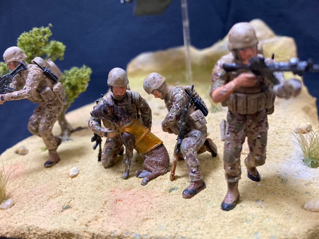 アフガニスタン撤退U.S.Navy CH-46D　ミリタリー　ジオラマ