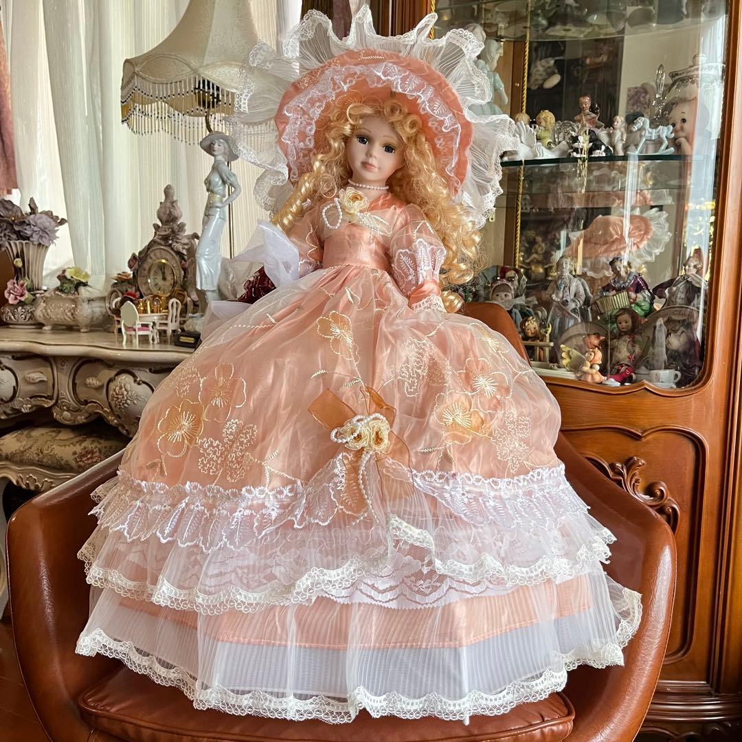 稀少品❤️アンブレラポーセリンドール ヴィクトリアン ロココ調 傘