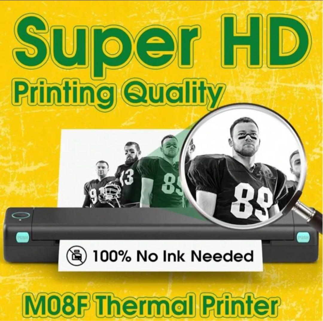 Phomemo M08F】A4 モバイルプリンターワイヤレス 用紙100枚付き