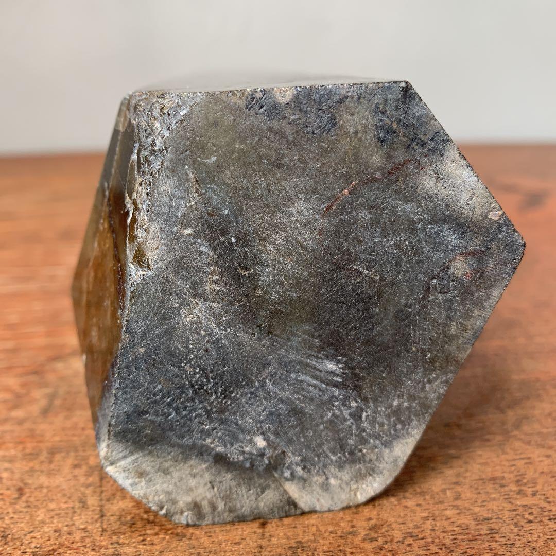 天然石 ラブラドライト ガーデンクォーツ モスグリーン 六角柱 結晶 特大