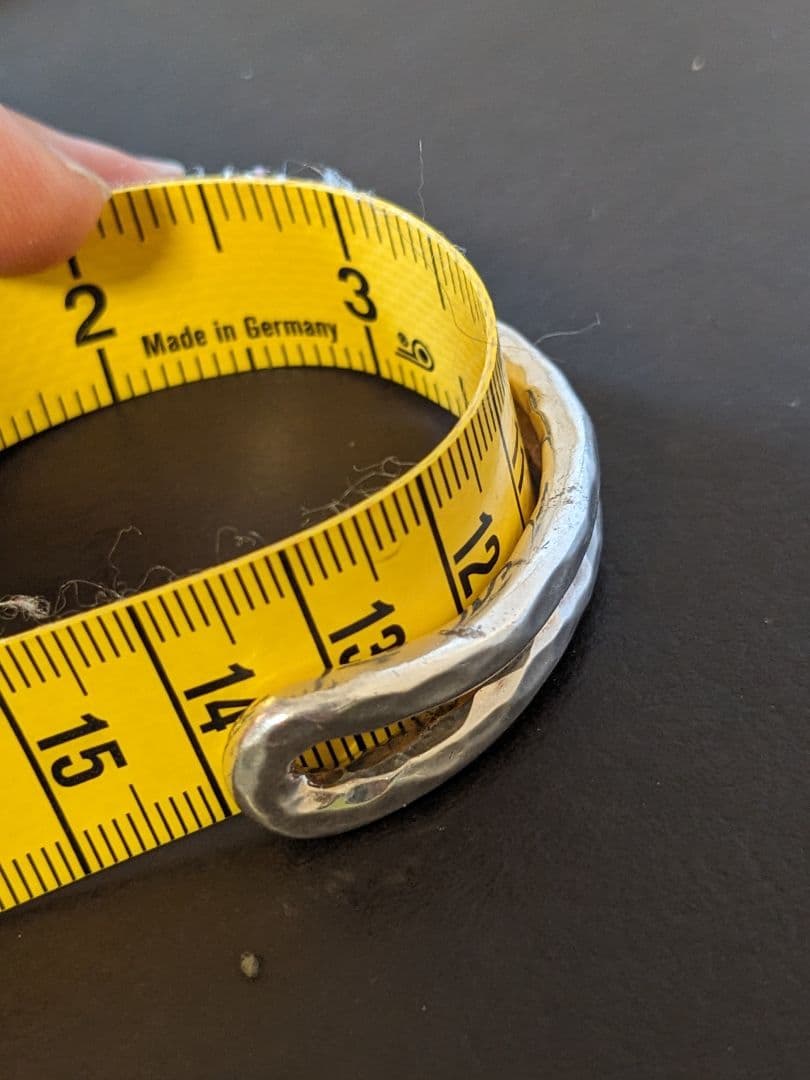 市松 シルバーバングル ダブルスタイル