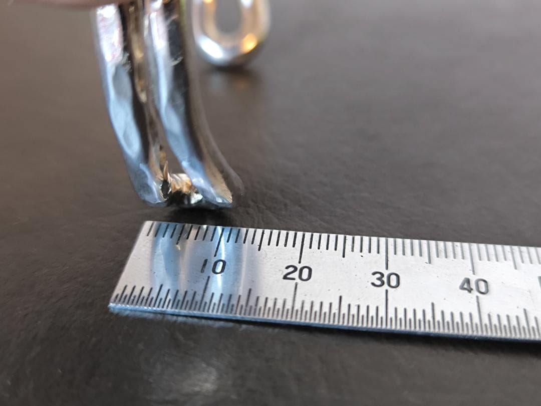 市松 シルバーバングル ダブルスタイル