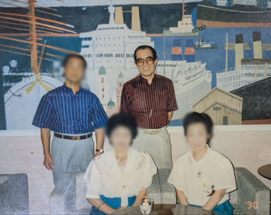 柳原良平先生 直筆画 カラーイラストサイン色紙「日本丸と横浜シンボル