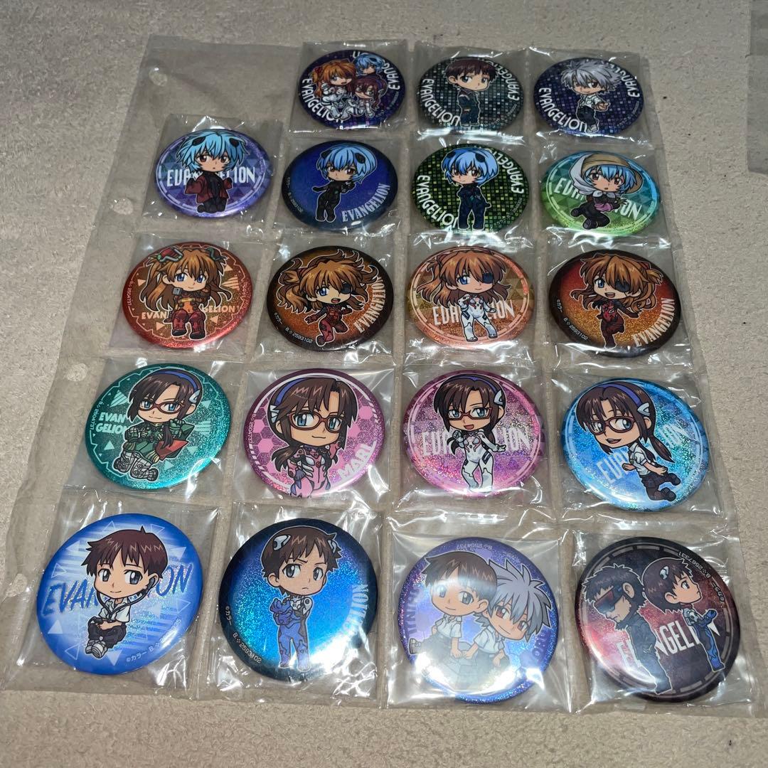 エヴァンゲリオン あそーと ガチャ 缶バッジ45個セット（バラ売り可