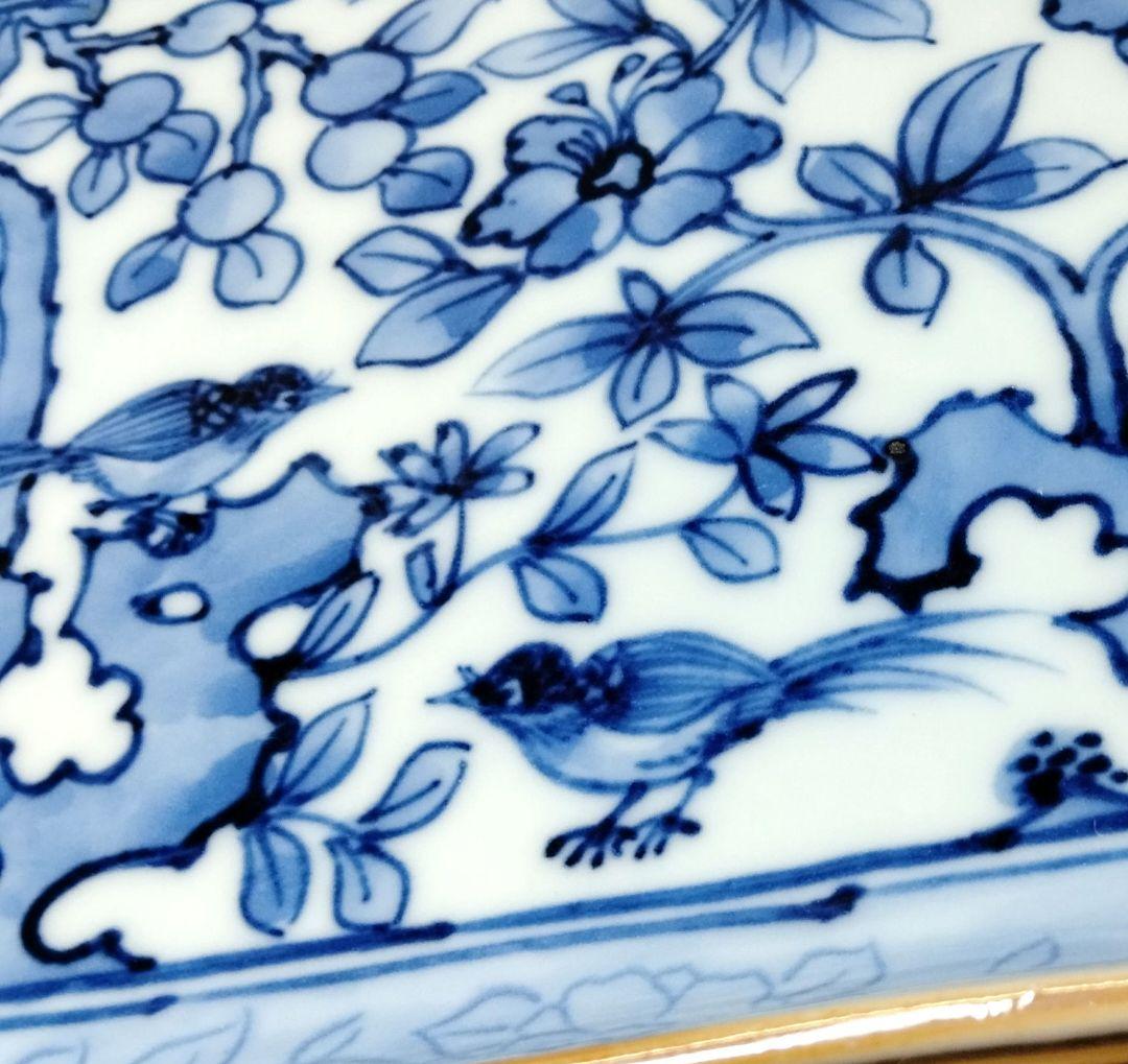 ☆ 加藤利昌 清水焼 染付角皿