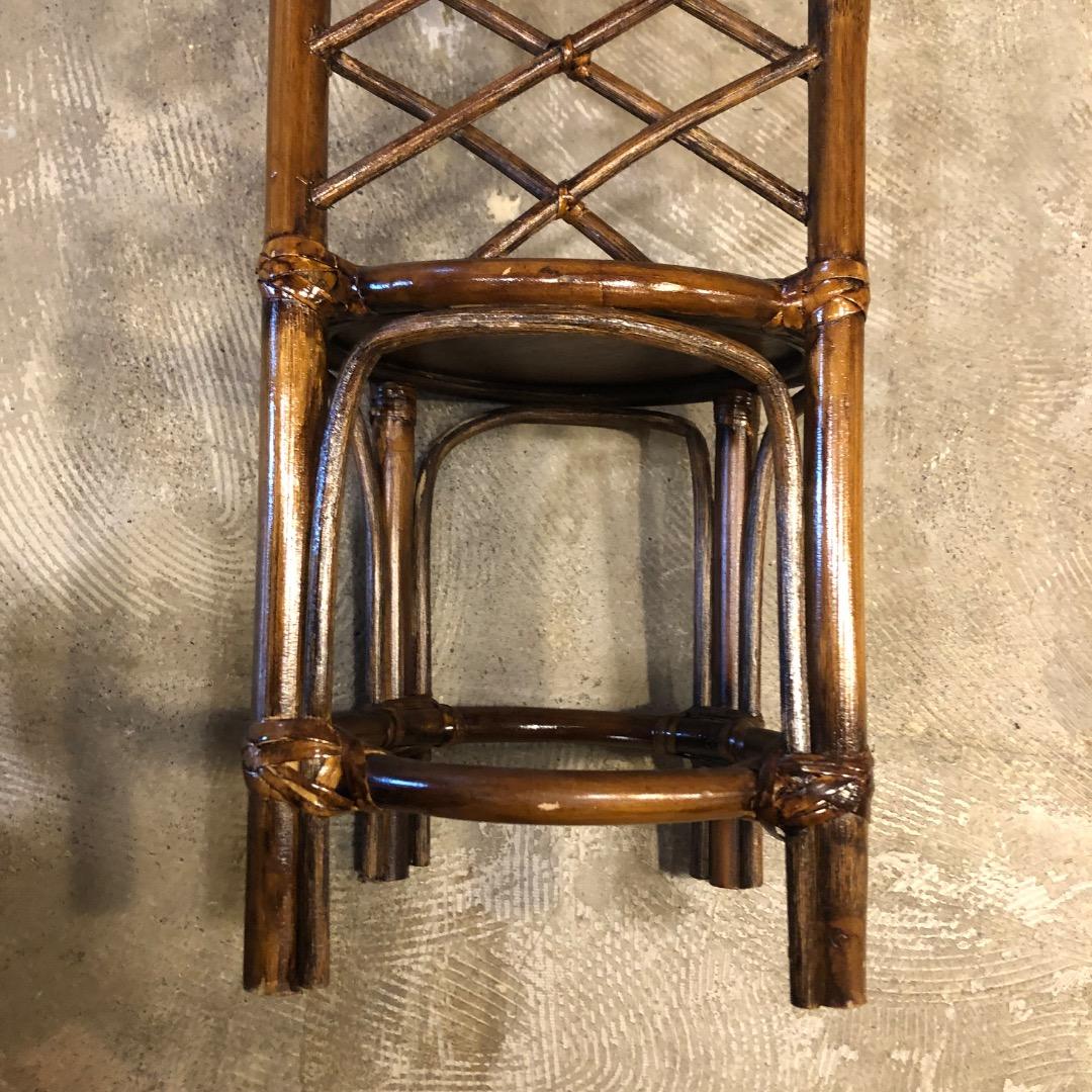 ラタン ハイバックスツール　ミニ椅子　インテリア用　ティスプレイ　花台