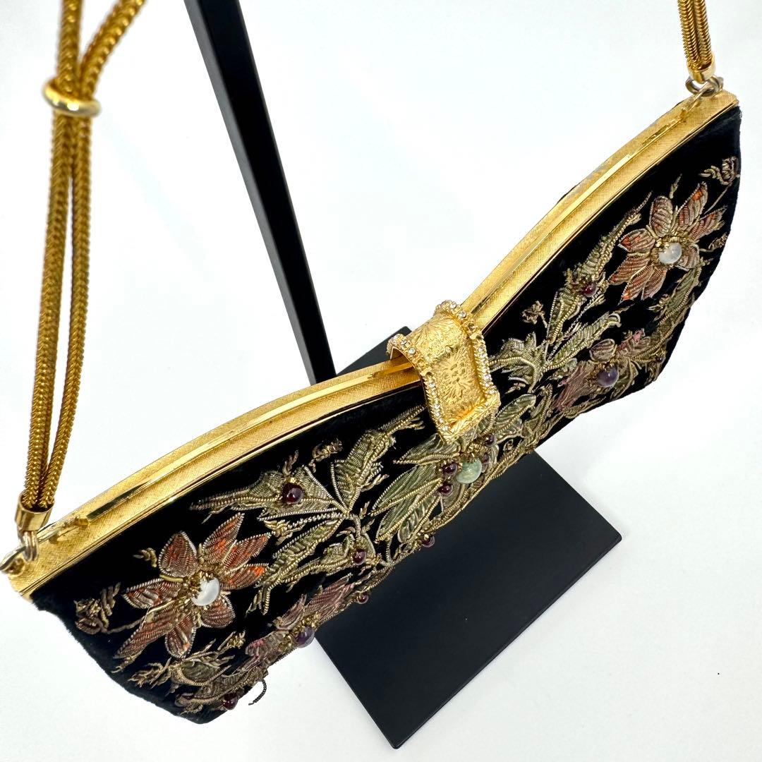 美品・超希少✨【皇室御用達】Lumy はしもと ビーズバッグ パーティー 刺繍