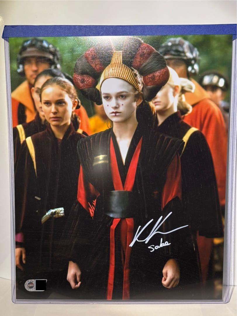 希少】キーラ・ナイトレイ キャラ名入りサイン スターウォーズ