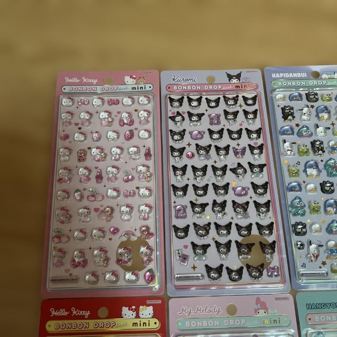 サンリオ　ミニボンボンドロップシール　6種