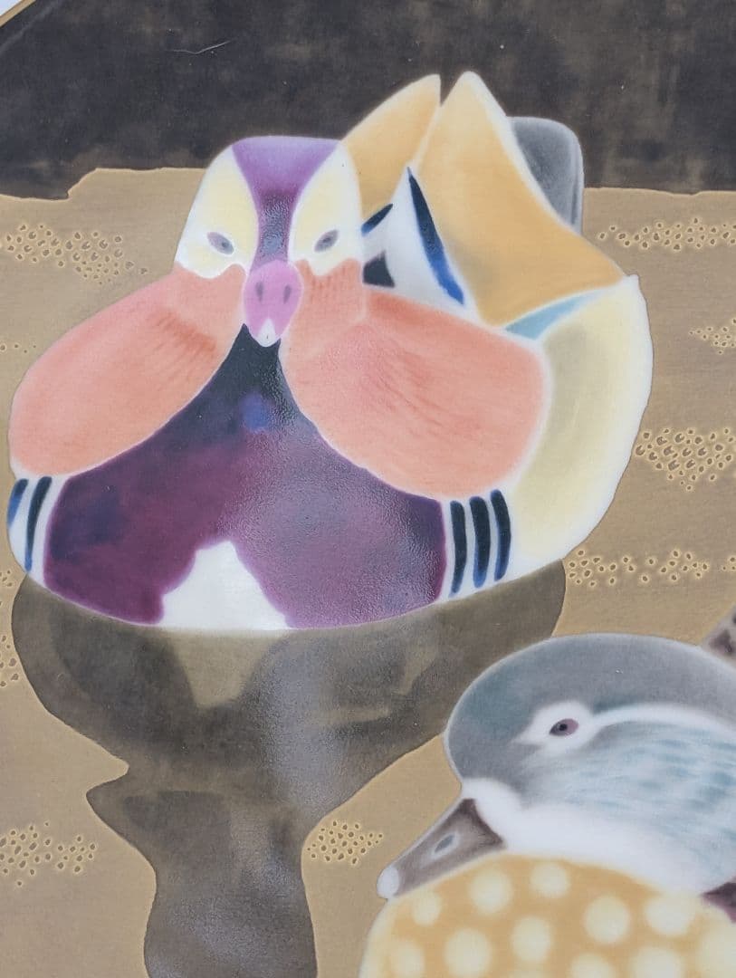 ノリタケスタジオコレクション】手描き鴨絵皿 Y.Noguchi.