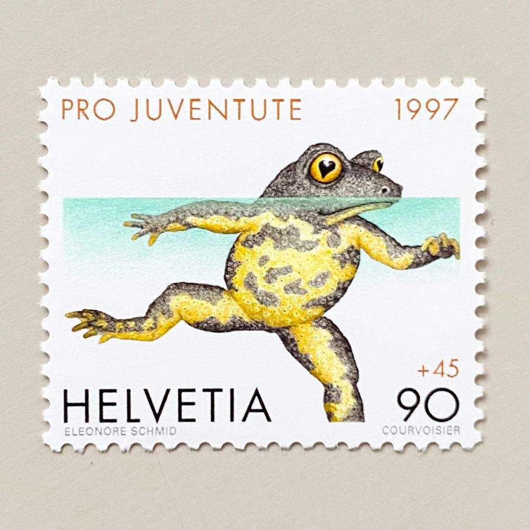 外国切手4枚（スイス：児童福祉、生き物） - メルカリ