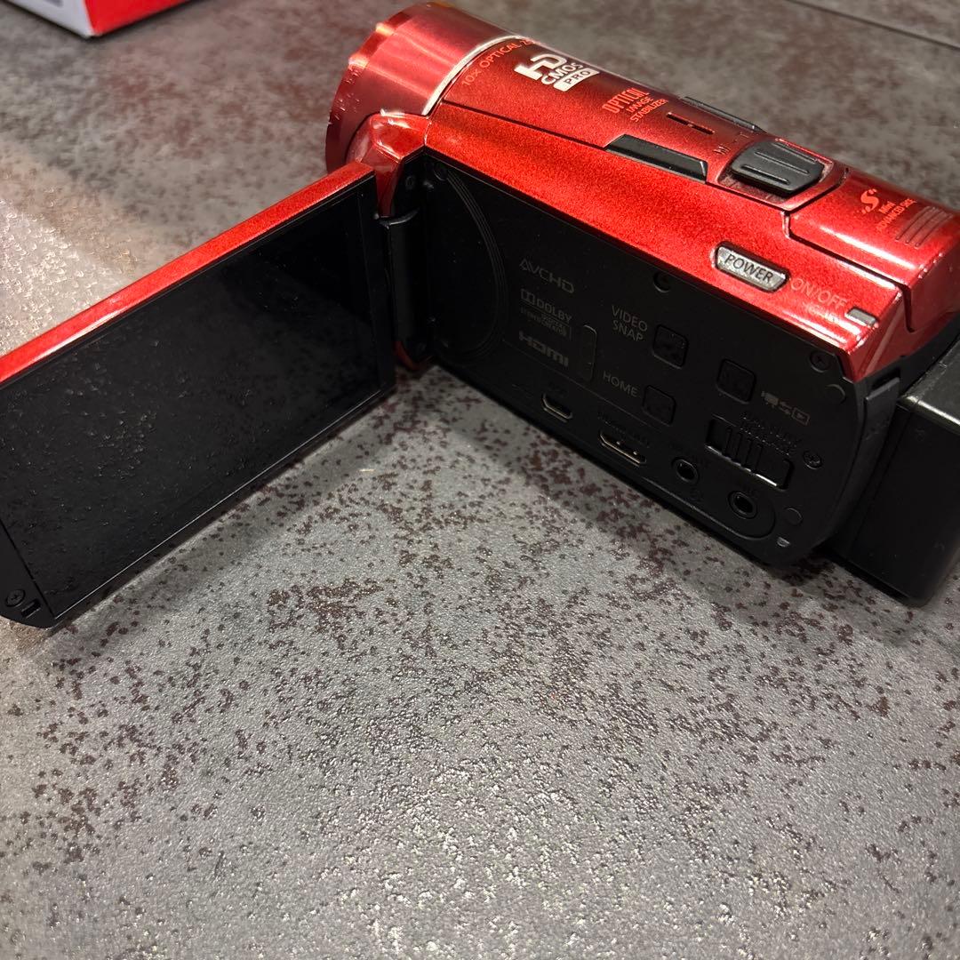 （動作確認済）Canon iVIS HF M52 レッド 本体@備品全てあります