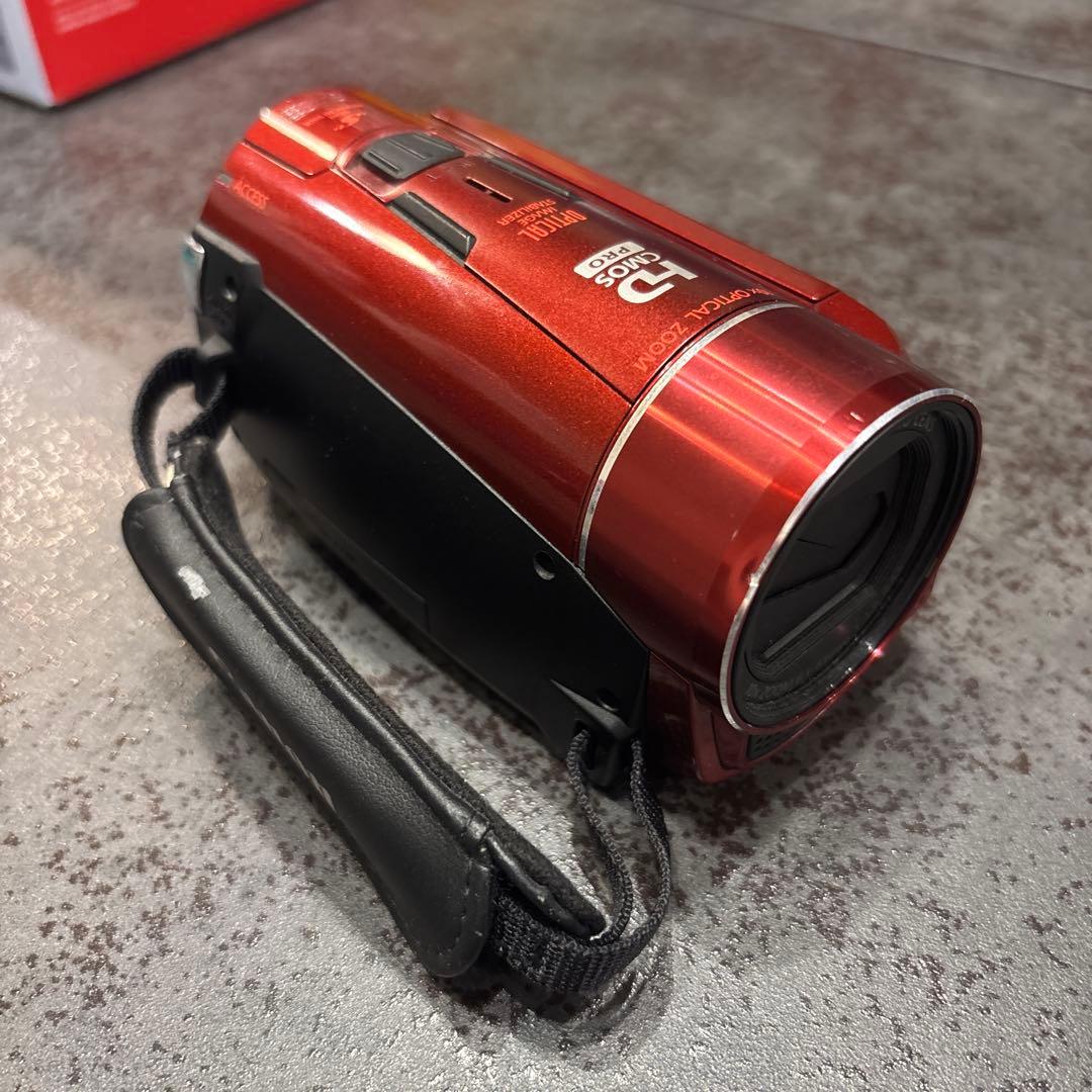 （動作確認済）Canon iVIS HF M52 レッド 本体@備品全てあります