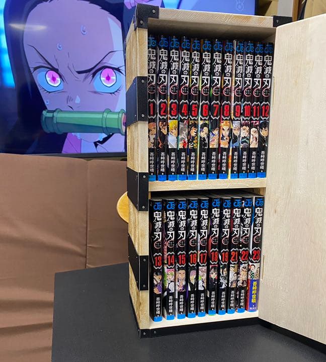 鬼滅の刃専用 全巻収納本棚 ねずこの木箱
