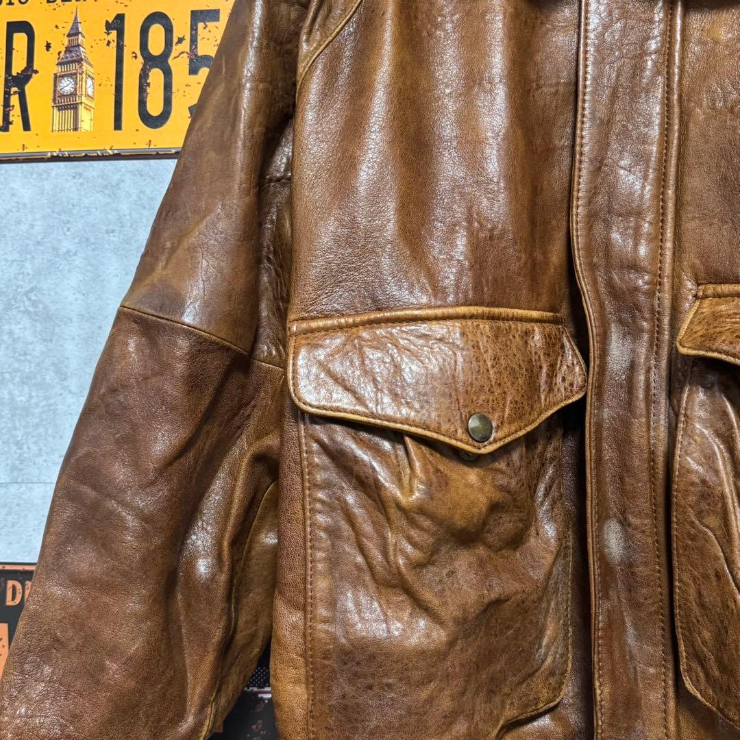 ゆ*と様 Golden Fleece G-1タイプ レザーフライトジャケット 本