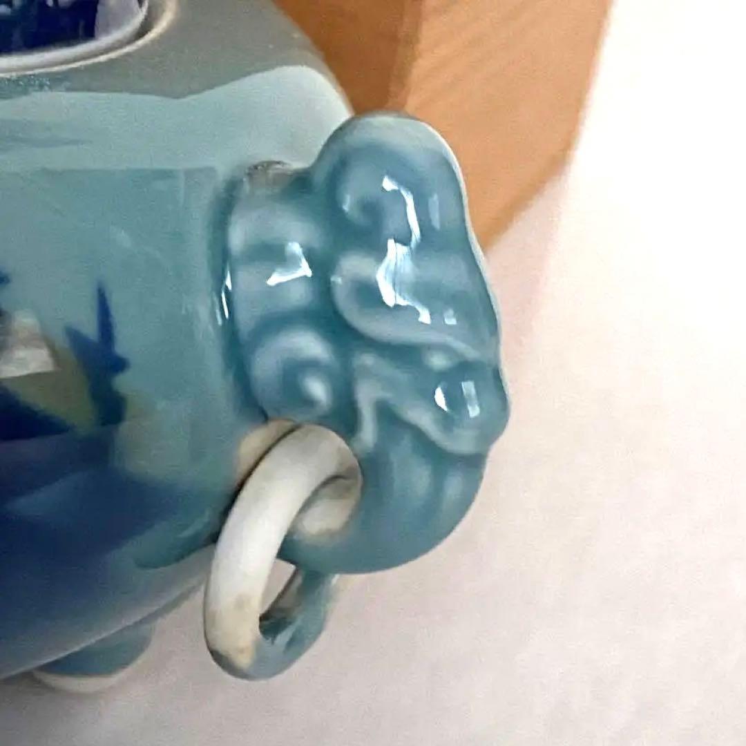 香道具　香炉　九谷焼　旭山　獅子　象耳