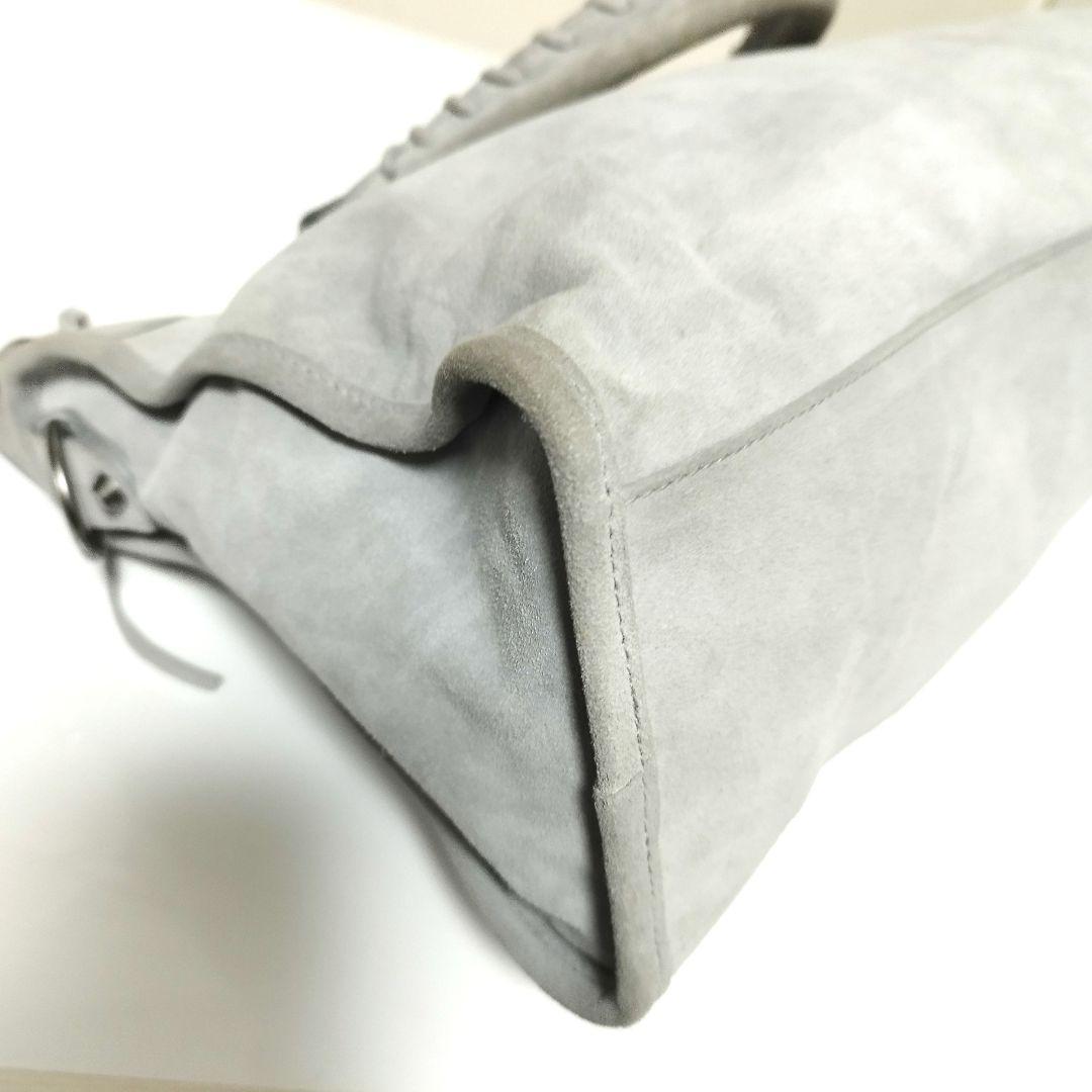 バレンシアガ　シティ　バッグ　ジャイアント　スウェード　ベロア　トートバッグ