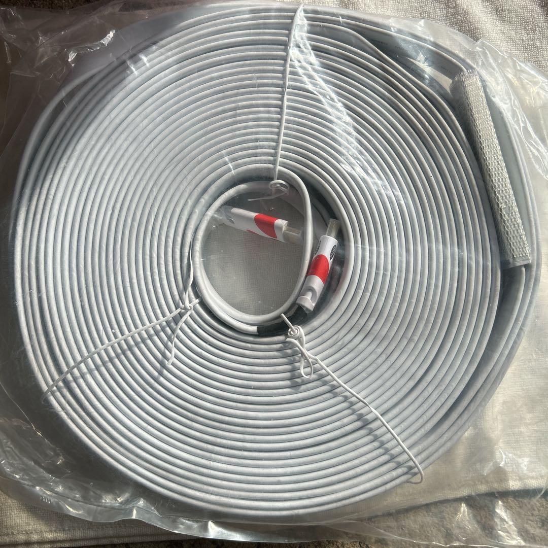 ケーブル赤白プラグHDMIケーブル 30m Ver2.0 フラットタイプ薄型平型