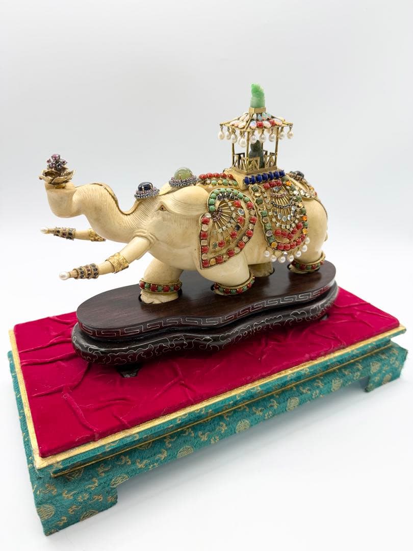 削除します　天然素材 宝石飾 象 置物 全長22cm 重1.24kg 細密細工 削除します 天然素材 宝石飾 象 置物 全長22cm 重1.24kg 細密細工 天然