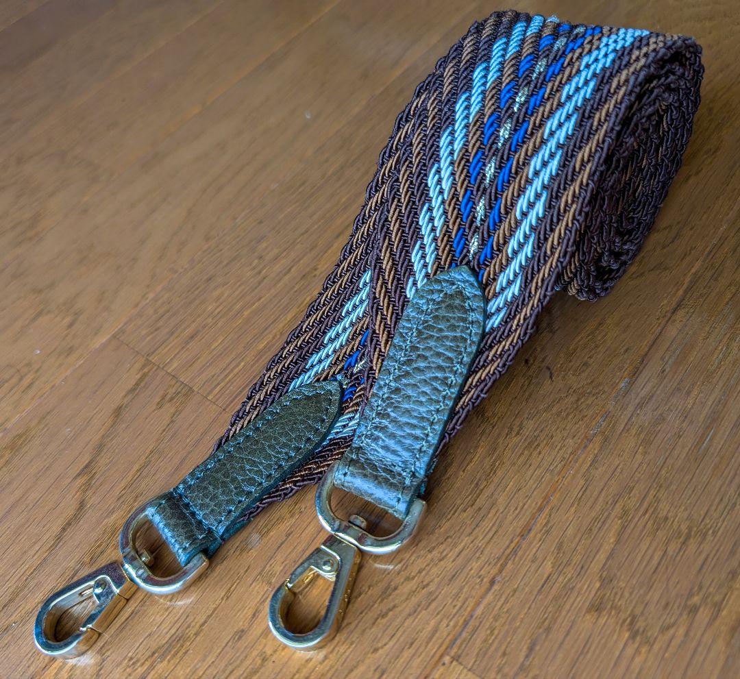 美品！ ADMJ ストライプ デザインショルダーストラップ 付け替えに！