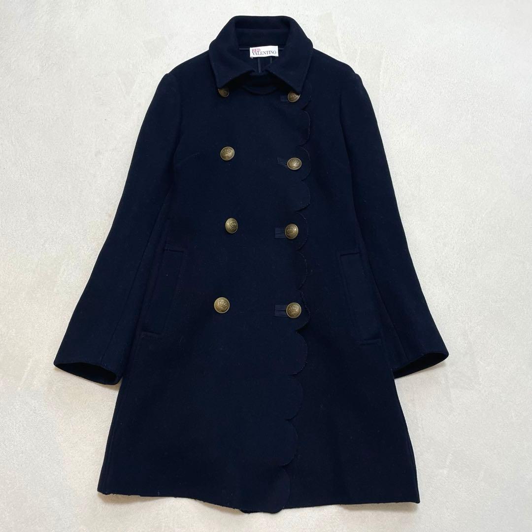 最高 のファッション - レッドヴァレンティノ スカラップダブル