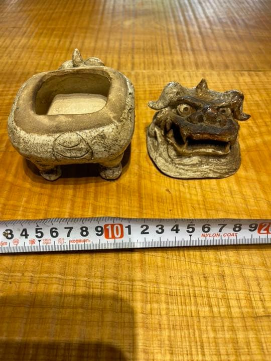 香炉 志野 狛犬 本阿弥光悦 白釉獅子 白磁 獅子狛犬 | Works | 光藤