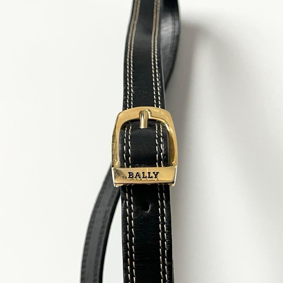 【希少】BALLY ショルダーバッグ ブラック レザー ヴィンテージ