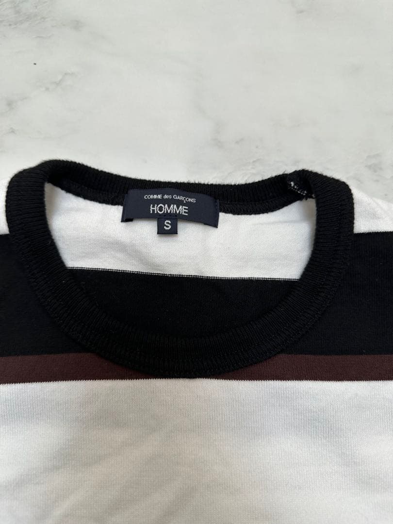 25ss コムデギャルソンオム ボーダー オーバーサイズ Tシャツ