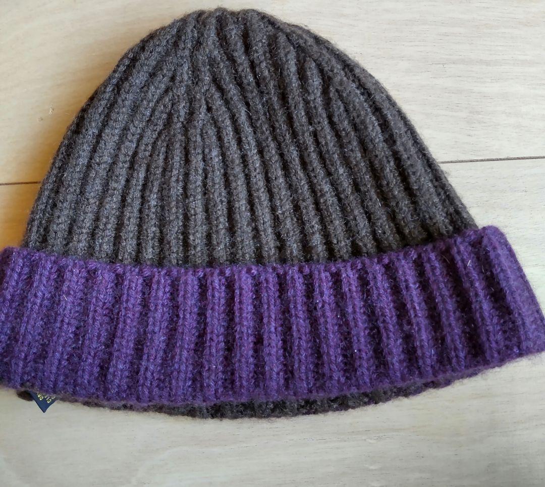 ロロピアーナ 厚手リブカシミア ニット帽