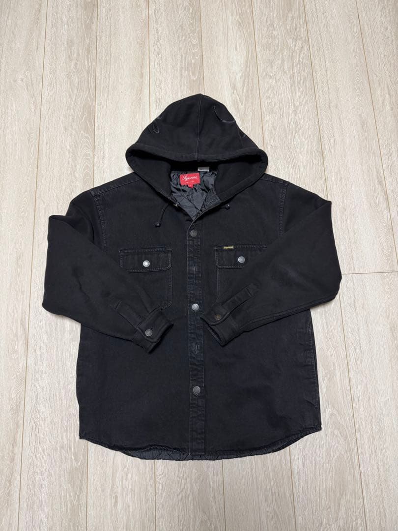 トップス Supreme Fleece Hooded Denim Shirt