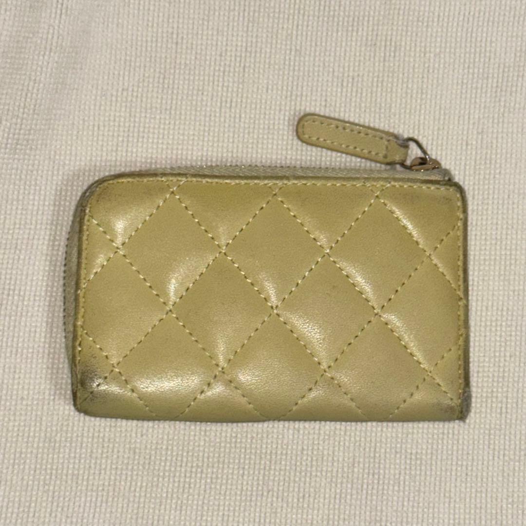 CHANEL シャネル ラムスキン 25番台 ケース キーリング イエロー