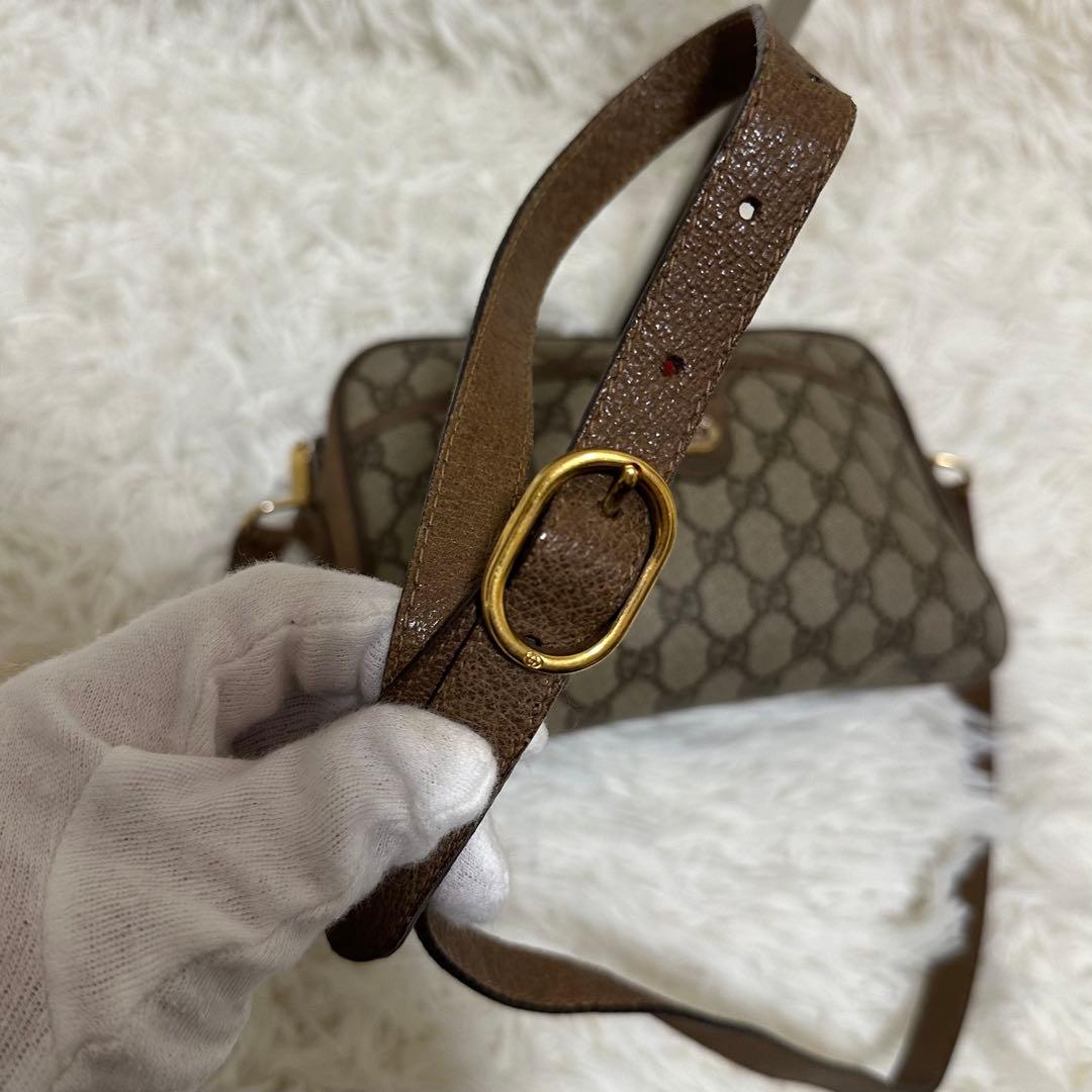 値下げ オールドグッチ GG 金具 レザー ショルダーバッグ シェリーライン