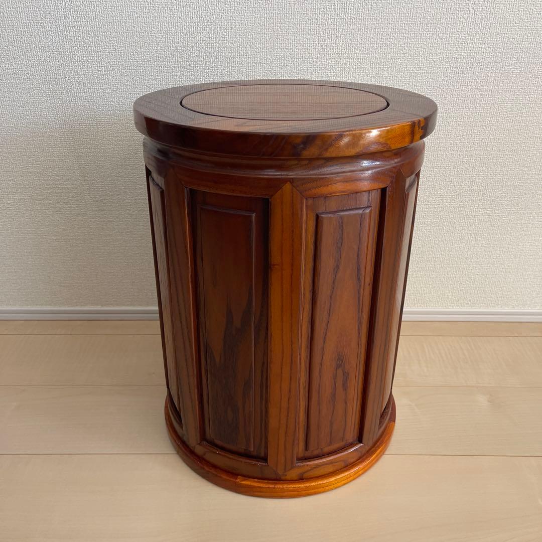 李朝家具 収納付き丸型スツール インテリア アンティーク 家具 レトロ