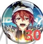 アイナナ 七瀬陸 缶バッジ ブラホワ L108967169 - ピンズ・ピンバッジ